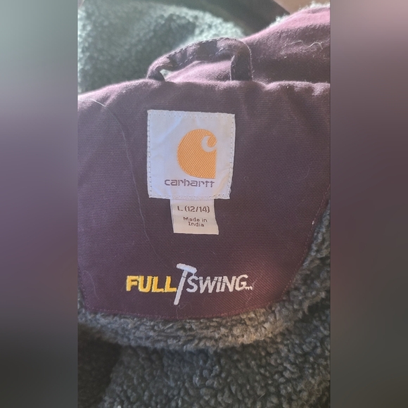 Carhartt Full Swing purple women's warm chore jacket size large detachable hood - Picture 11 of 14